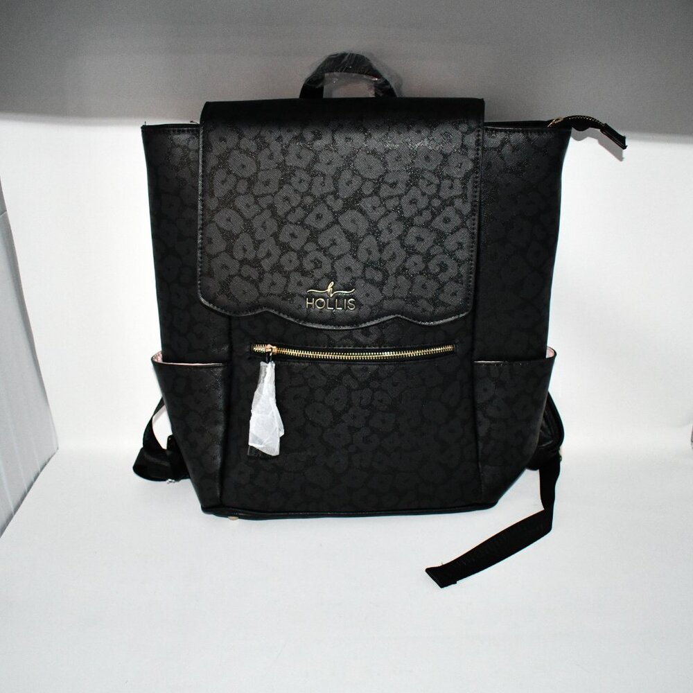 Hollis Black Leopard Frilly Backpack – Full-Size, Stylish, Versatile, NWT - Picture 3 of 6